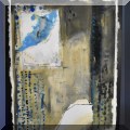 A06. Valerie Spain signed mixed media artwork "North Sea"